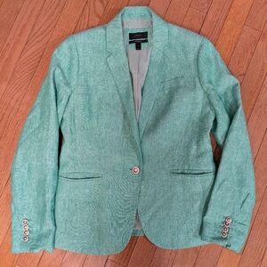 J. Crew linen Green Blazer